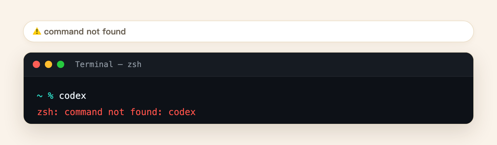 command not found 錯誤訊息