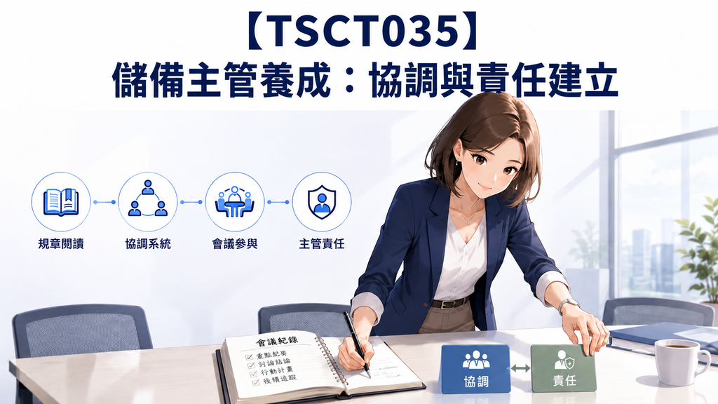 【TSCT035】儲備主管養成：協調與責任建立