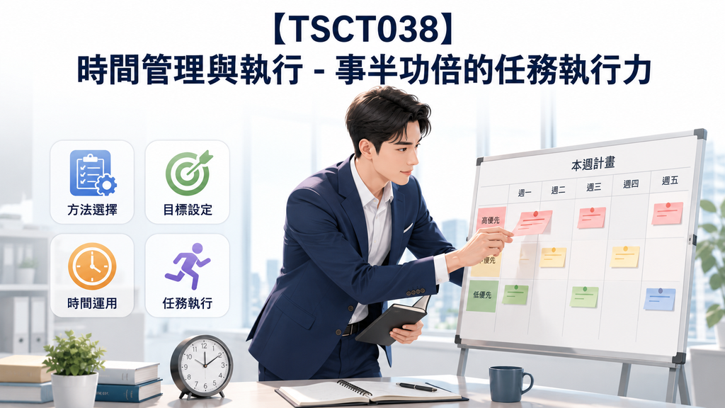 【TSCT038】時間管理與執行 - 事半功倍的任務執行力